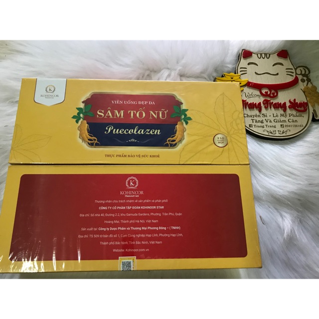 VIÊN UỐNG ĐẸP DA SÂM TỐ NỮ ( cam kết chuẩn )