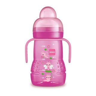 Bình tập uống nước Mam 220ml 2in1 có quai cầm cho bé