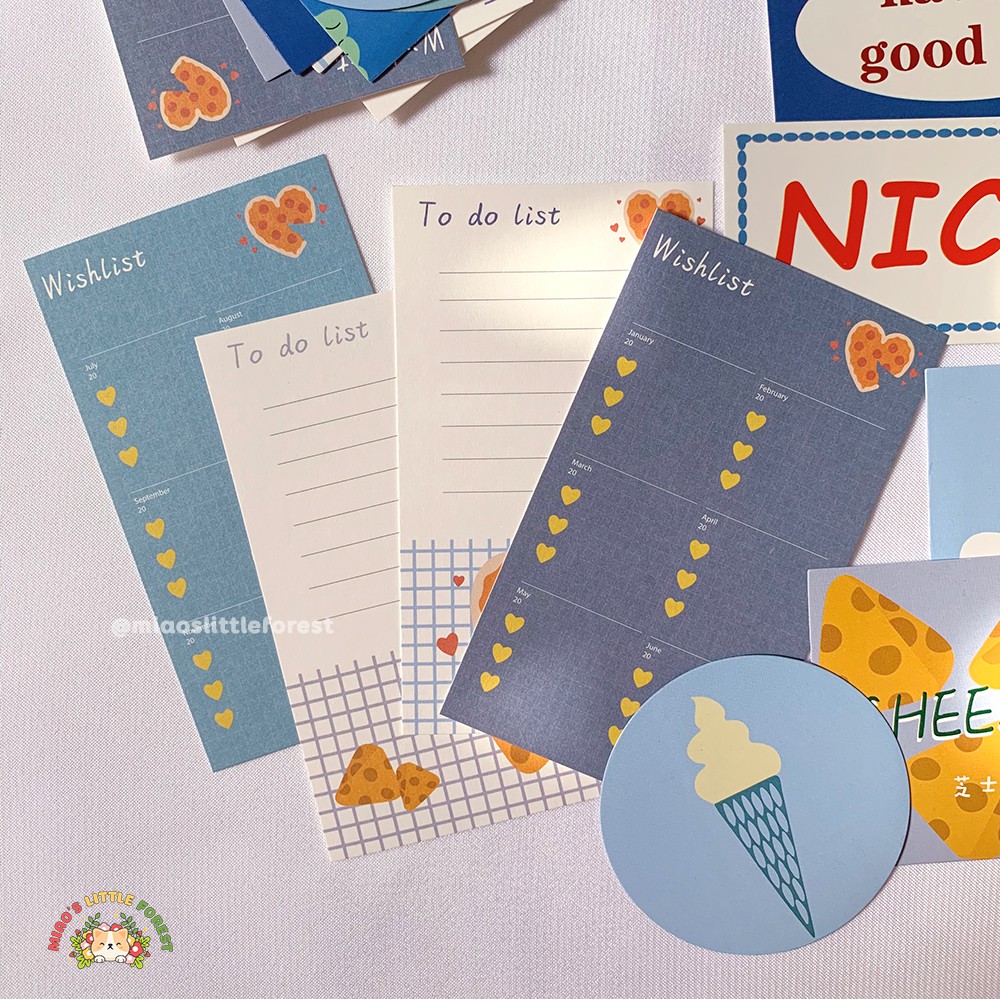 BỘ THIỆP - GIẤY NOTE - STICKER CUTE THEO TONE | MST297