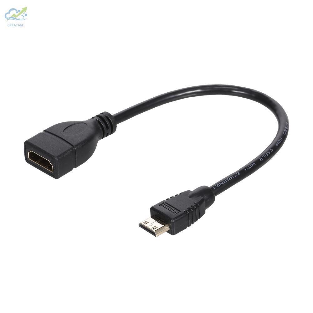 g☼Mini HD to HD Cable Mini HD Male to HD Female Adapter Cable HD 1080P Resolution for Camera Laptop Tablet Projector TV Monitor