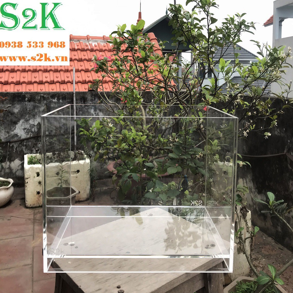 Bể acrylic CB25: 25x25x25 , hồ mika phù hợp cho nuôi cá, cây thủy sinh... có thể dùng kèm theo đèn, bơm, lọc