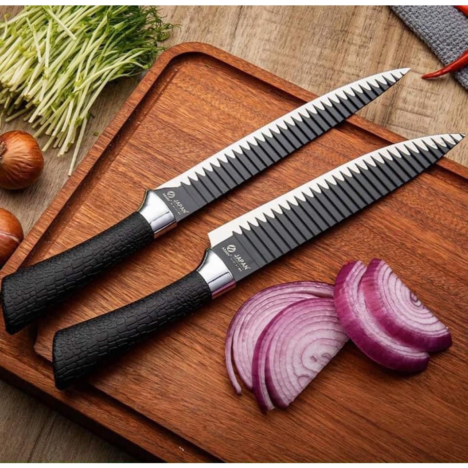 Dao Nhật 6 Món Cao Cấp Dùng Cho Nhà Bếp Cán Nhựa Lưỡi Dao Sắc Bén,Thái Thịt, Thái Rau Củ Tiện Lợi