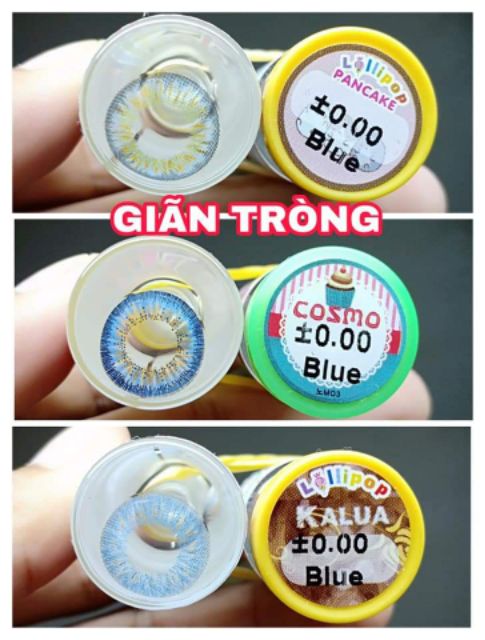 Contact lens /Kính áp tròng - BLUE tặng kèm khây dụng cụ