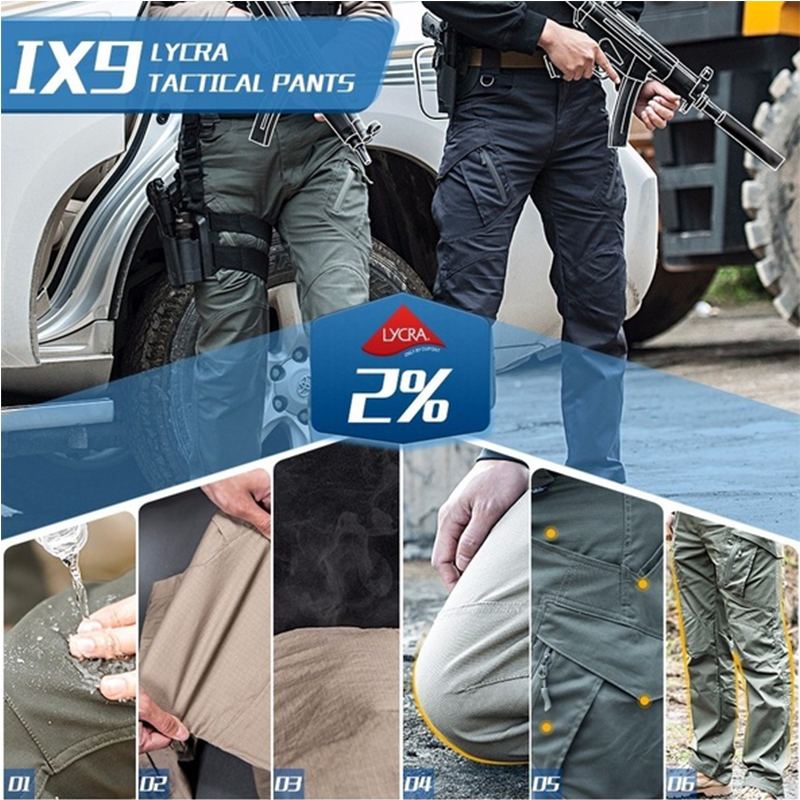 Quần dài nhiều túi chống thấm nước nhanh khô phong cách năng động dành cho nam