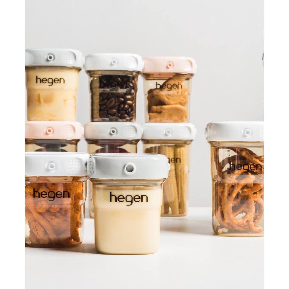 Bộ 4 bình trữ sữa Hegen PPSU 150ml nắp màu trắng | Bình trữ sữa cho bé