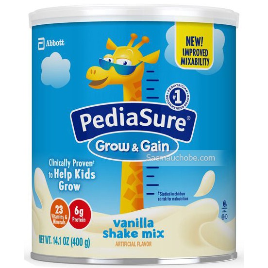 [Mã 267FMCGSALE giảm 8% đơn 500K] SỮA BỘT PEDIASURE MỸ 400gr vị vani [Date 2022]