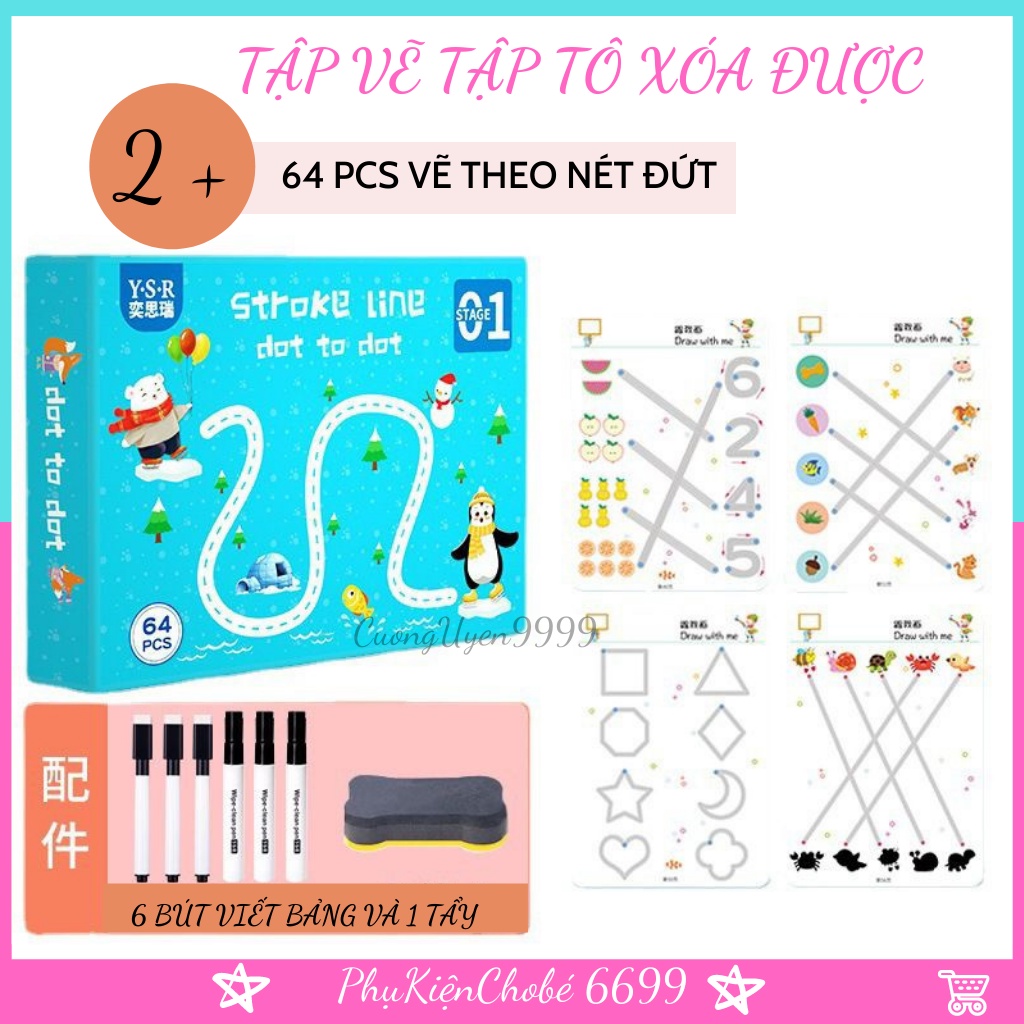 Tập tô vẽ thông minh xóa được - Giáo dục toàn diện