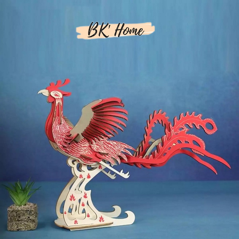 Đồ chơi lắp ráp 3D gỗ Birkeetoys mô hình Phượng Hoàng