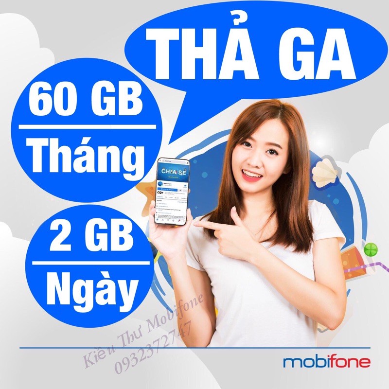 SIM GÓI THAGA Mobi Có 60gb 1 Tháng Chỉ Với 50k