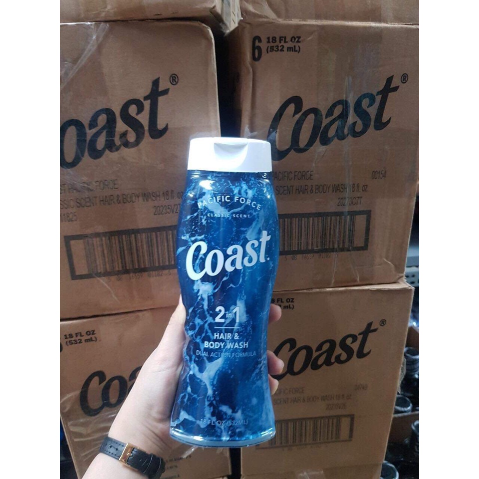 [ Mẫu mới ] Tắm gội  2in1 Coast Mỹ 532ml