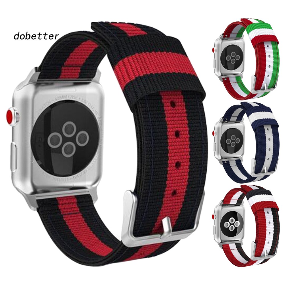 Dây đồng hồ đeo tay sợi nylon có thể điều chỉnh cho Apple Watch