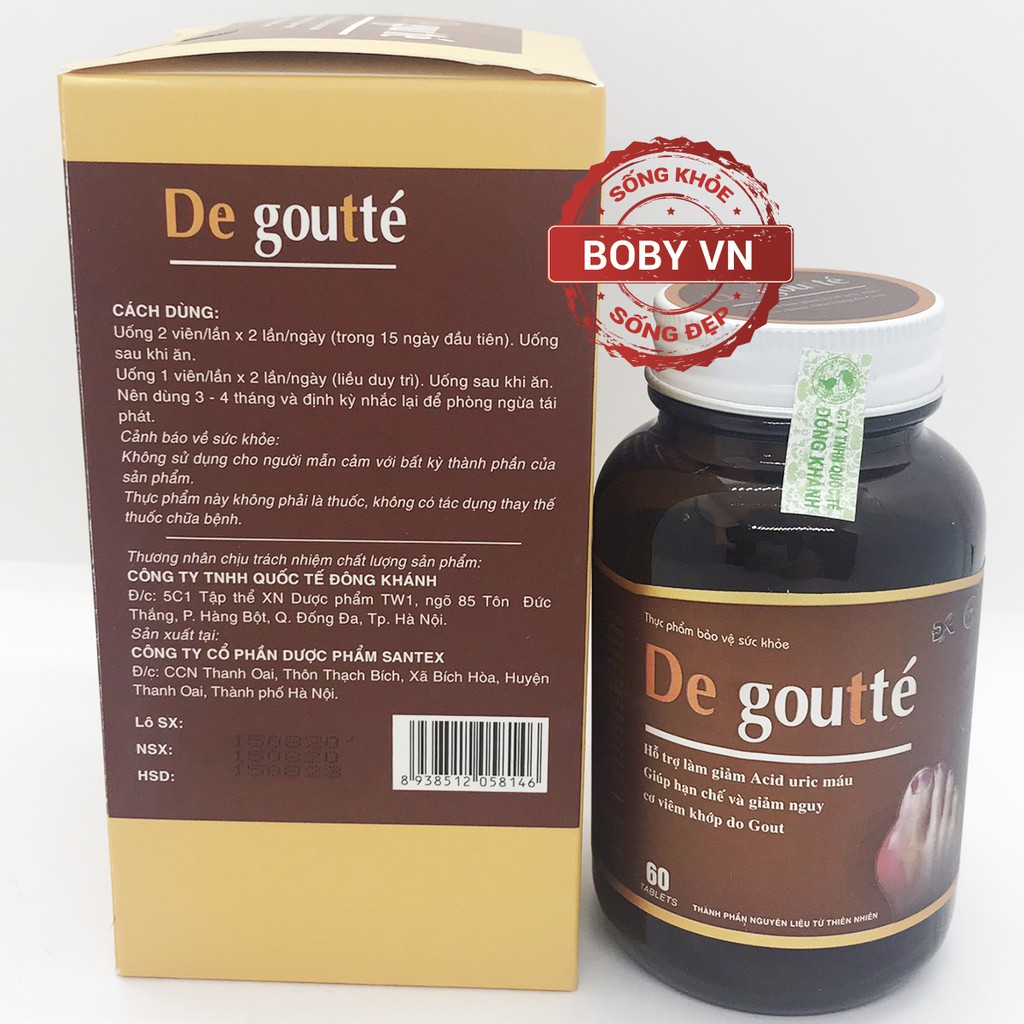 De goutte - Hỗ trợ làm giảm Acid uric máu, giúp hạn chế và giảm nguy cơ viêm khớp do Gout