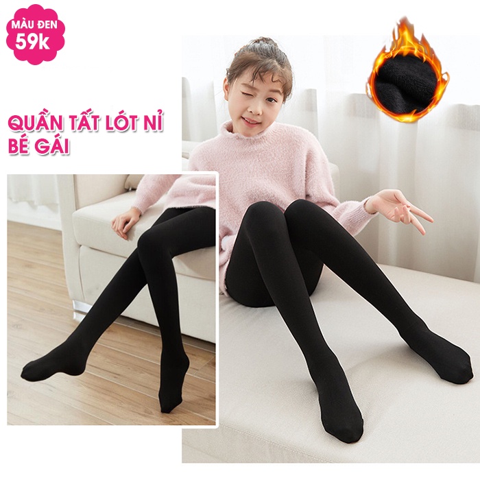 Quần tất lót lông bé trai, bé gái, Quần giữ nhiệt tốt âm 5 độ C
