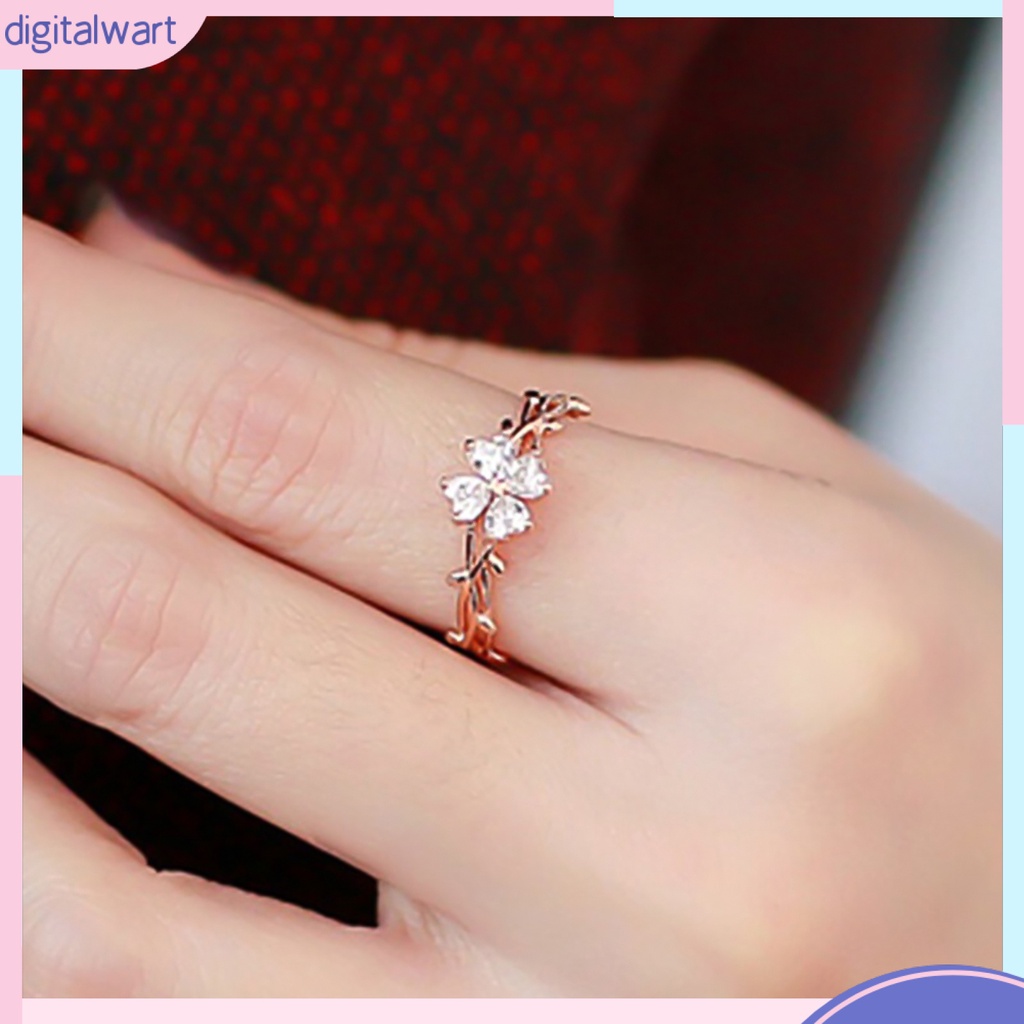 Nhẫn đeo tay kim loại đính đá màu thanh lịch cho nữ