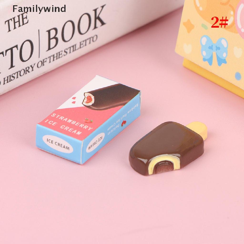 1 Set Hộp Kem / Sô Cô La / Cầu Vồng Mini Tỉ Lệ 1: 12 Trang Trí Nhà Búp Bê