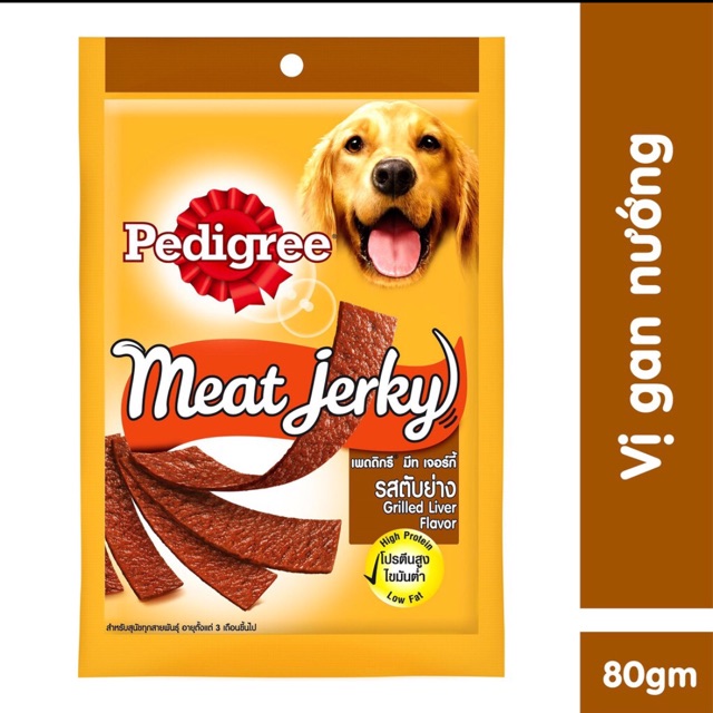 Combo 12 gói thức ăn vặt cho chó vị gan nướng 80gr