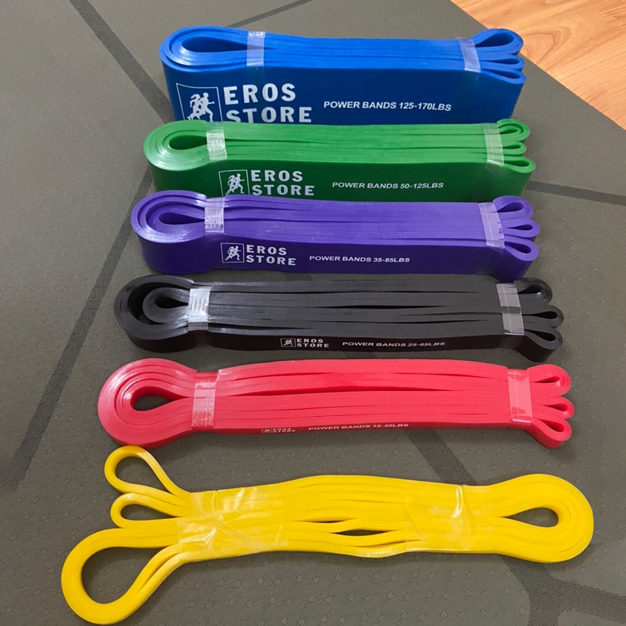 Dây kháng lực tập gym, Power Band đa năng, hỗ trợ luyện tập thể dục, tiện lợi tại nhà, văn phòng Chính Hãng Eros Store