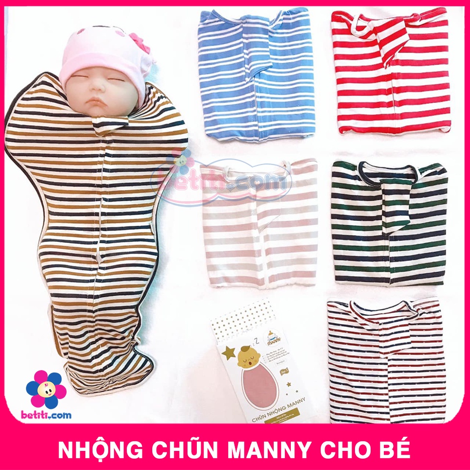 Nhộng Chũn Cho Bé,Nhộng Manny Mềm Mại, Co Giãn Giúp Bé Ngủ Ngon