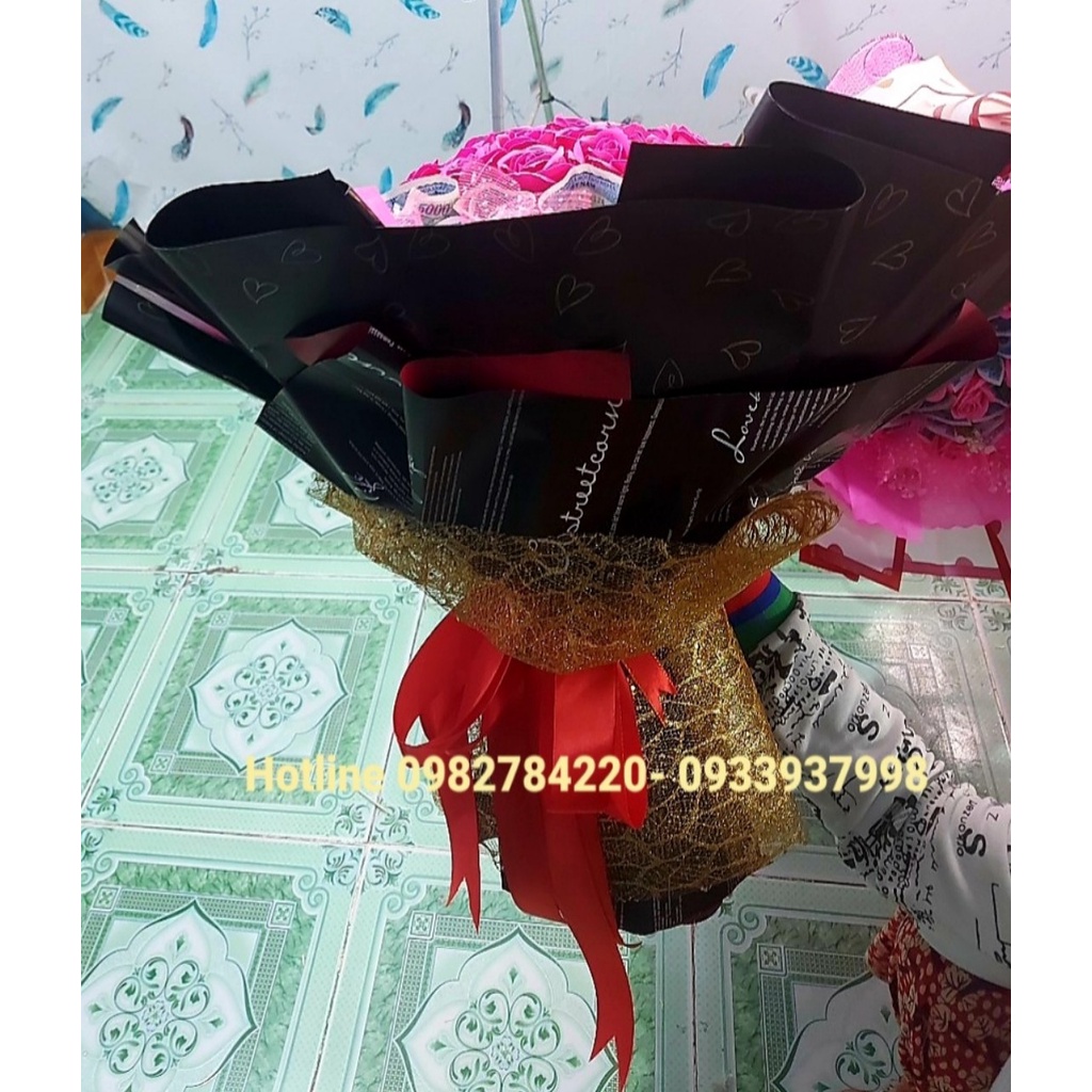 Bó hoa tiền mệnh giá 5k hình trái tim cực đẹp Linh Xù Shop HT10 quà lưu niệm, kỷ niện, sinh nhật