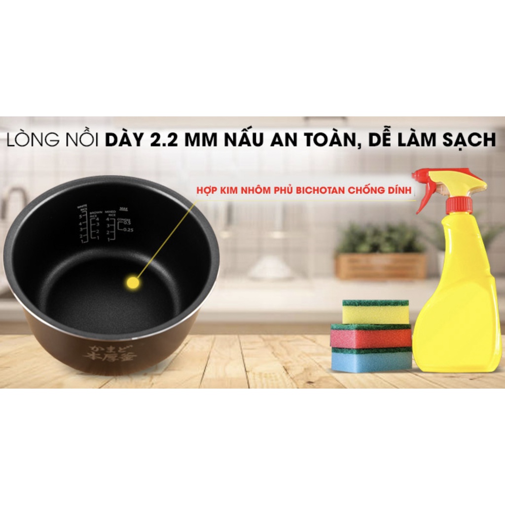 Nồi cơm điện tử Toshiba 1.8 lít RC-18DH2PV(W) hàng chính hãng,mới 100%