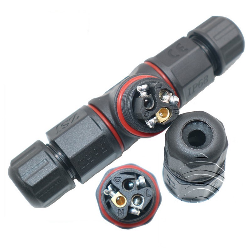 Cút nối dây điện nhanh chữ T IP68 TL20 chống nước an toàn dùng cho bể bơi nhà tắm ngoài trời