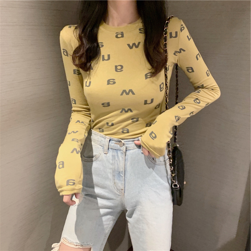 NRVP 2020 áo sơ mi nữ đáy mới mùa thu / mùa đông áo thun dài tay