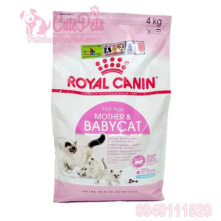 [Mã 99FMCGSALE giảm 8% đơn 500K] Hạt Royal Canin Thức ăn cho mèo con Kitten 36 1kg Mèo sơ sinh BabyCat 34 1kg - CutePets