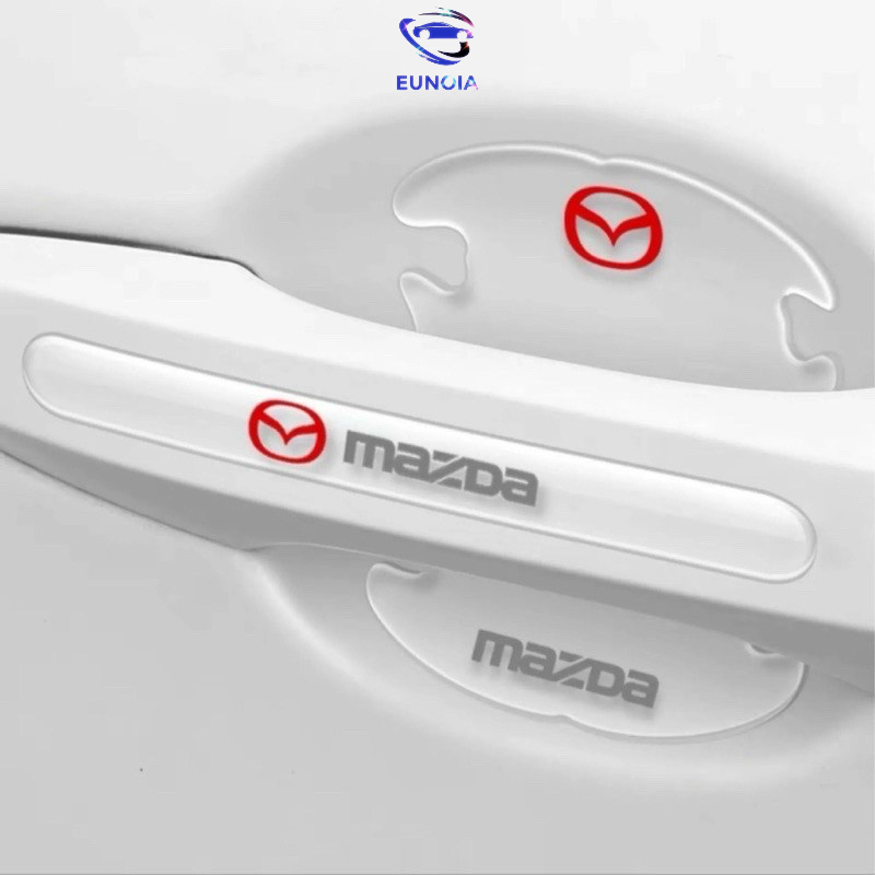 [MAZDA] Bộ 10 Miếng Dán Silicon Chống Xước Hõm Cửa, Tay Nắm Cửa , Gương Ô Tô Xe Hơi Có Logo Hãng Xe Mazda