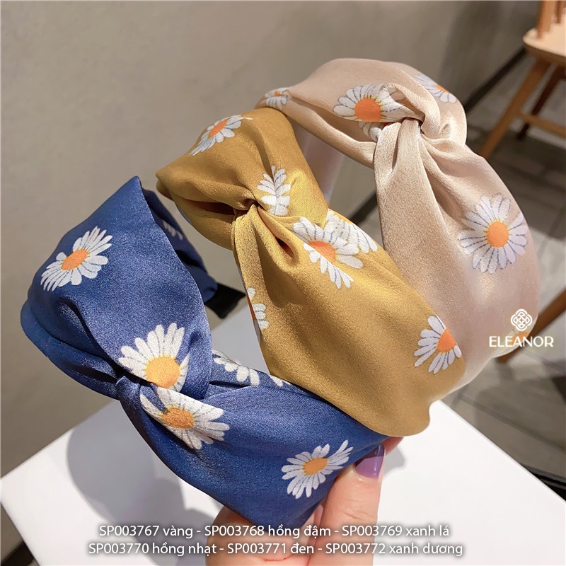 Băng đô tóc nữ Eleanor Accessories vải xoắn họa tiết hình bông hoa phụ kiện tóc 3767