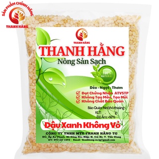 1kg đậu xanh không vỏ hữu cơ – đỗ xanh tróc vỏ tách sạch màu vàng nửa hạt organic – nông sản sạch thanh hằng