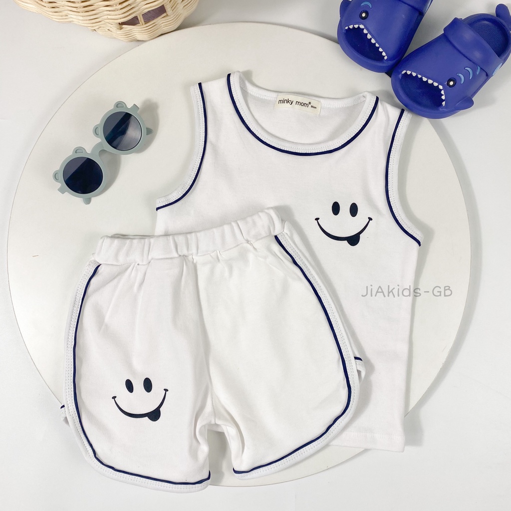 [Bé:6-27kg] Bộ Lỗ Minky Mom, Vải Cotton Trơn Thấm Hút Mồ Hôi, Thoáng Nhẹ Cho Bé 6-27 Kg - Mã: BL-IN24