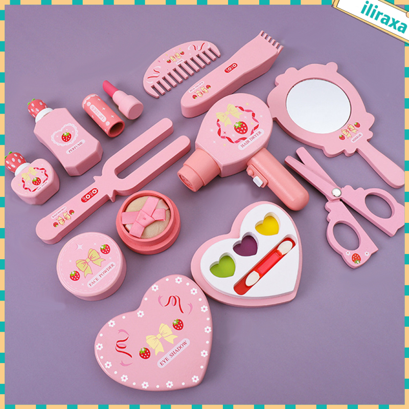 Bộ Đồ Chơi Trang Điểm 12 Món Bằng Gỗ Cho Bé Gái