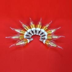 Bộ 2 bóng đèn LED C35 4W hình nến viền vàng đui E14