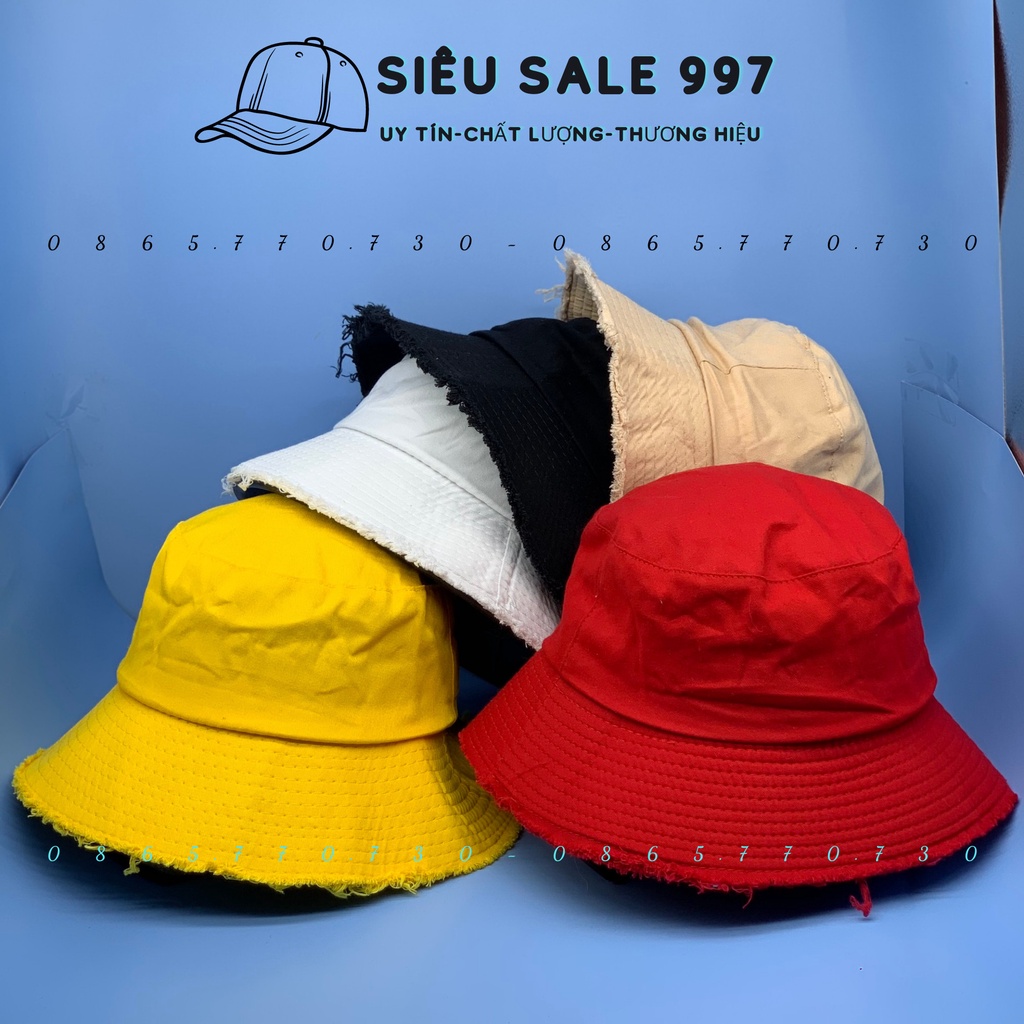 MŨ BUCKET VIỀN RÁCH TUA CÁ TÍNH THỜI TRANG NAM NỮ