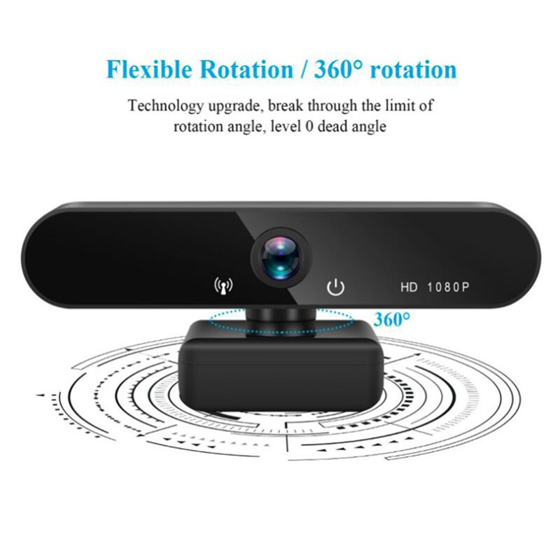 1080P HD Webcam Live Streaming USB Web Camera with Digital Microphone Video for PC Computer Laptop