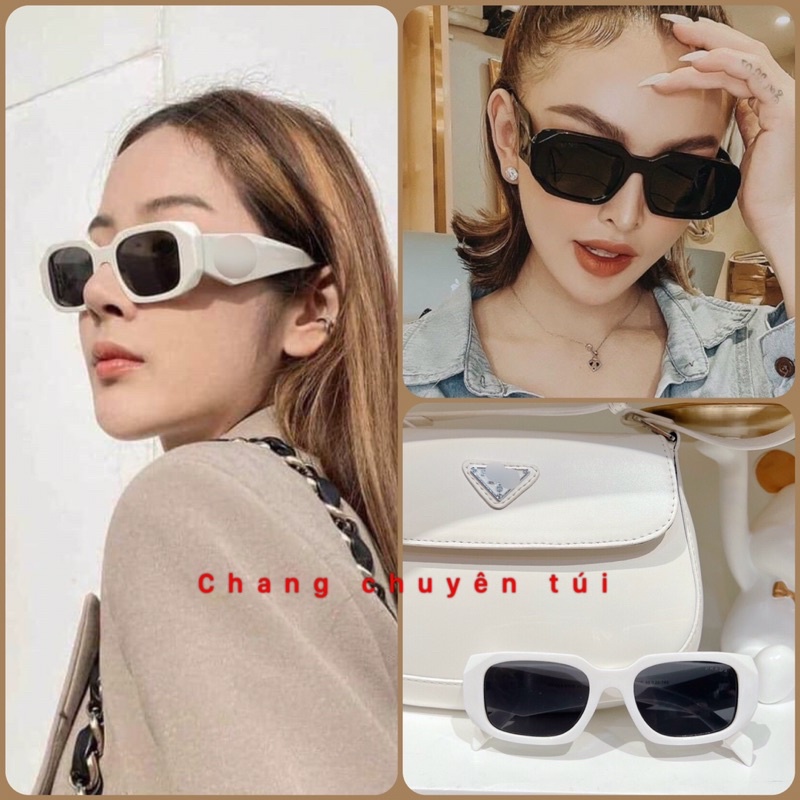 Kính mát nữ thời trang hot trend mẫu mới hàng đẹp phom chắc chắn (2 màu) kem clip thật