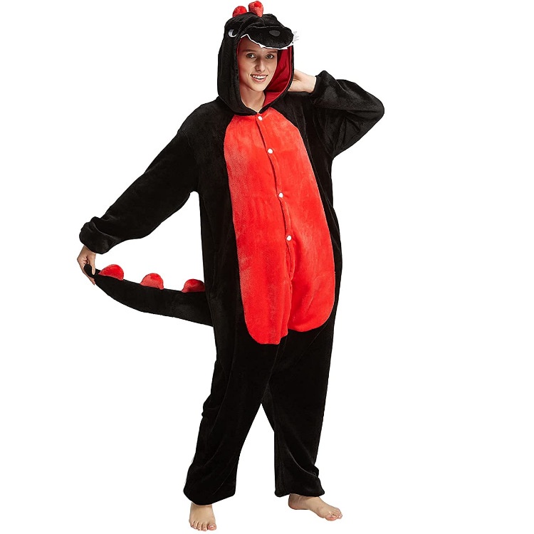 Bộ đồ ngủ in hình khủng long cho cặp đôi