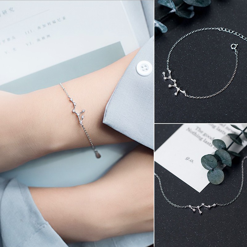 Vòng đeo tay phong cách 12 cung hoàng đạo thời trang Nhật Hàn năng động dành cho nữ