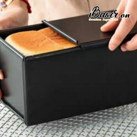 Khuôn sandwich chống dính có nắp 450gr - 22x11x9cm