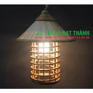 Đèn mây trang trí quán ăn, đèn trang trí nhà hàng, đèn nón chân mây, đèn mây tre đan