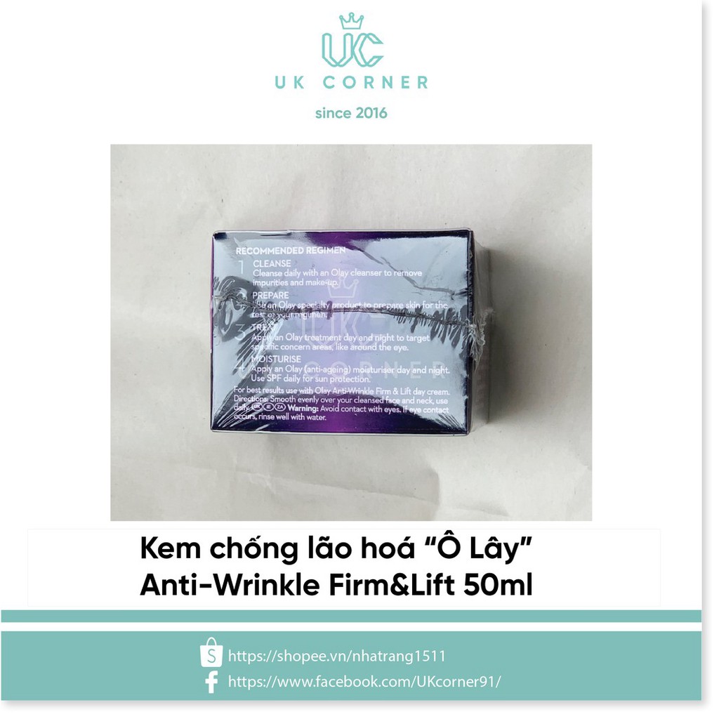 [Mã chiết khấu giảm giá khách sỉ mỹ phẩm chính hãng] Kem chống lão hóa Olay 0Iay Anti-Wrinkle Firm and Lift 50mL