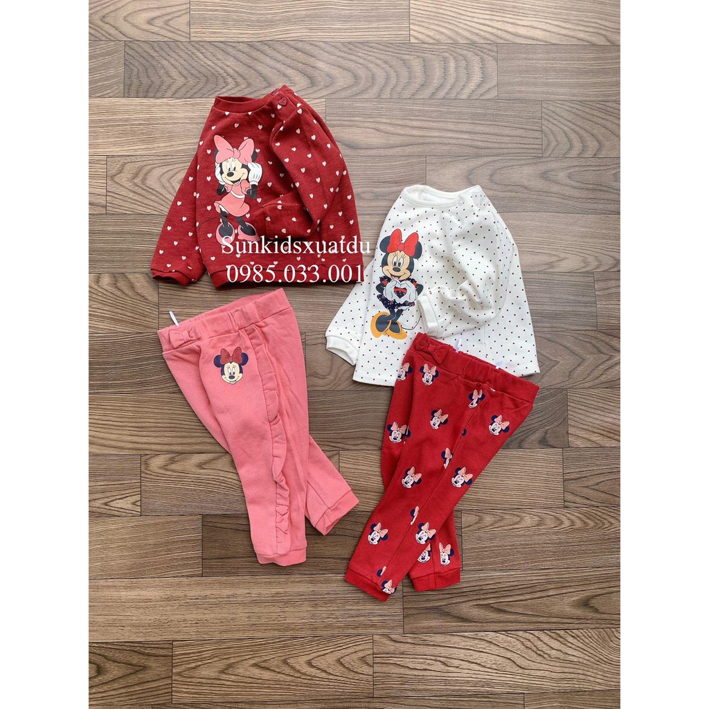 Bộ nỉ bông bé gái Mickey