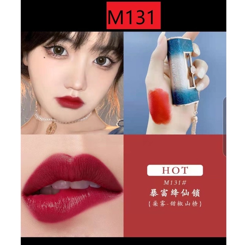 Son Lì MACKANDY Dòng Son Mịn Mê Li Hình Ổ Khoá Hoạ Tiết Hoa Khoá Đồng Tâm