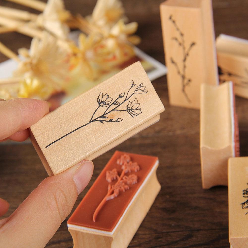 Con Dấu Gỗ Phong Cách Vintage Trang Trí Sổ Lưu Niệm