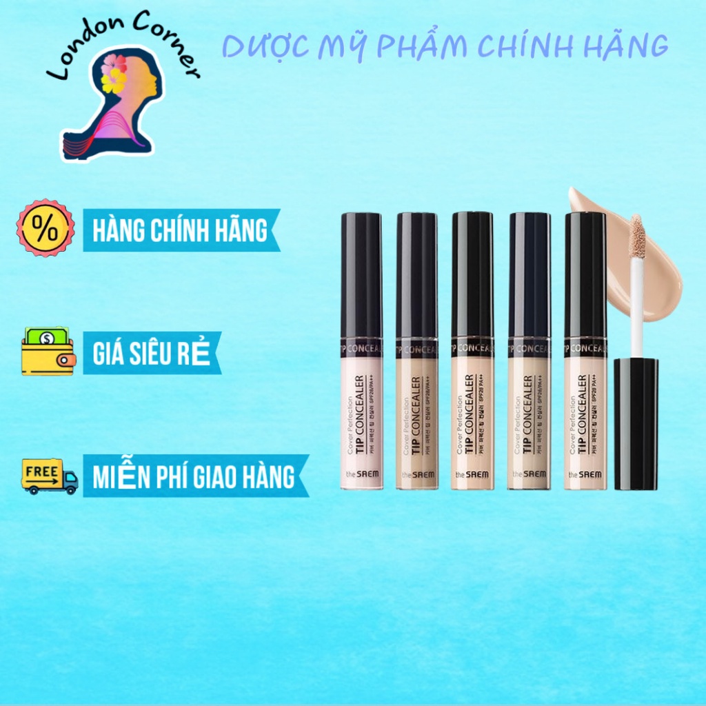 Kem Che Khuyết Điểm The Saem Cover Perfection Tip Concealer SPF28 PA++ 6.5g