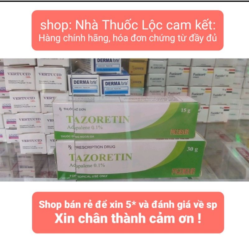 Tazo 01 gel bôi mụn 15g và 30g