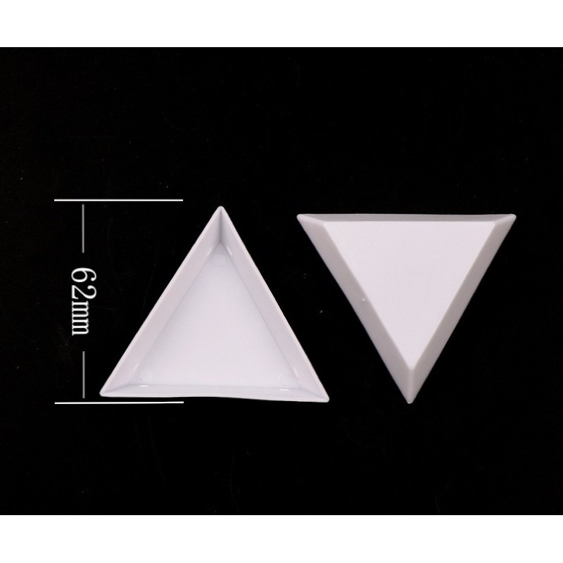 Hộp nhựa mika 12 ô dài  khay tam giác đựng đồ trang trí móng chuyên làm nail