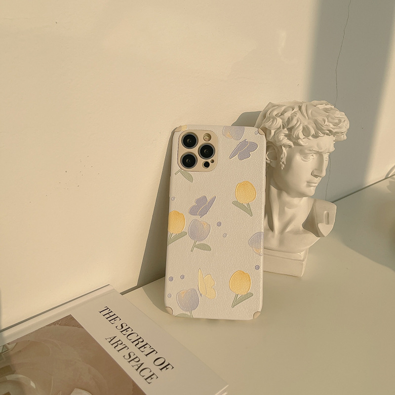 Ốp Điện Thoại Chống Rơi Họa Tiết Hoa Sơn Dầu Cho Iphone 12x11pro Max | BigBuy360 - bigbuy360.vn