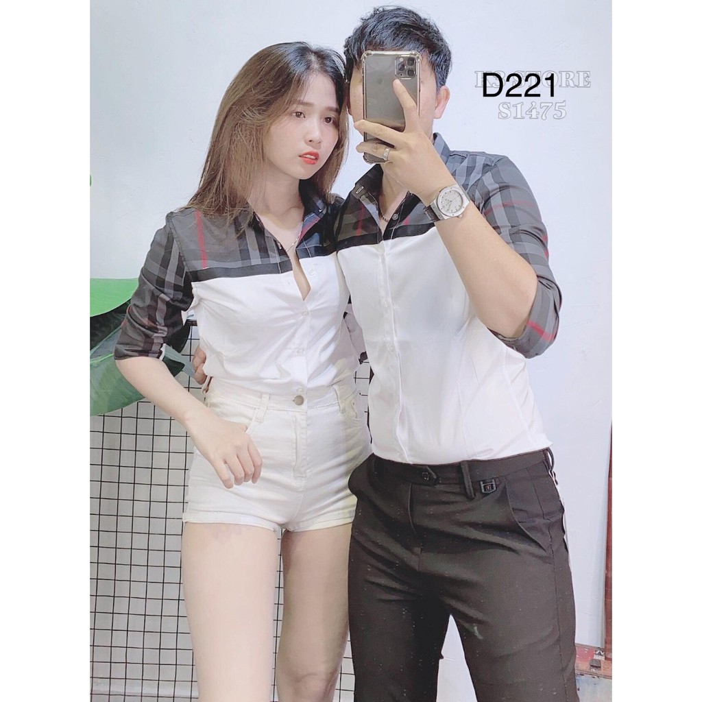 Áo Sơ Mi Đẹp cao cấp Nam Nữ Đồ Đôi Dài Tay Sành Điệu chuyên áo cặp áo tình nhân D28 đợt1 - Hàng mới về