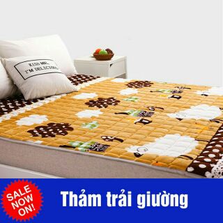 THẢM NỈ NHUNG  TRẢI GIƯỜNG SIÊU ẤM 1m6 -1m8